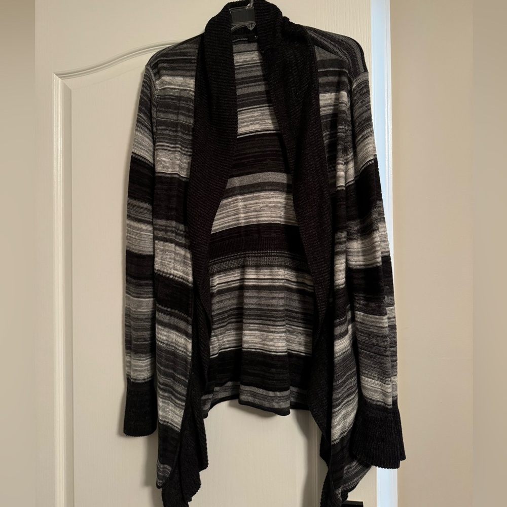 White House Black Market sweater, black/white/ gray-size xl